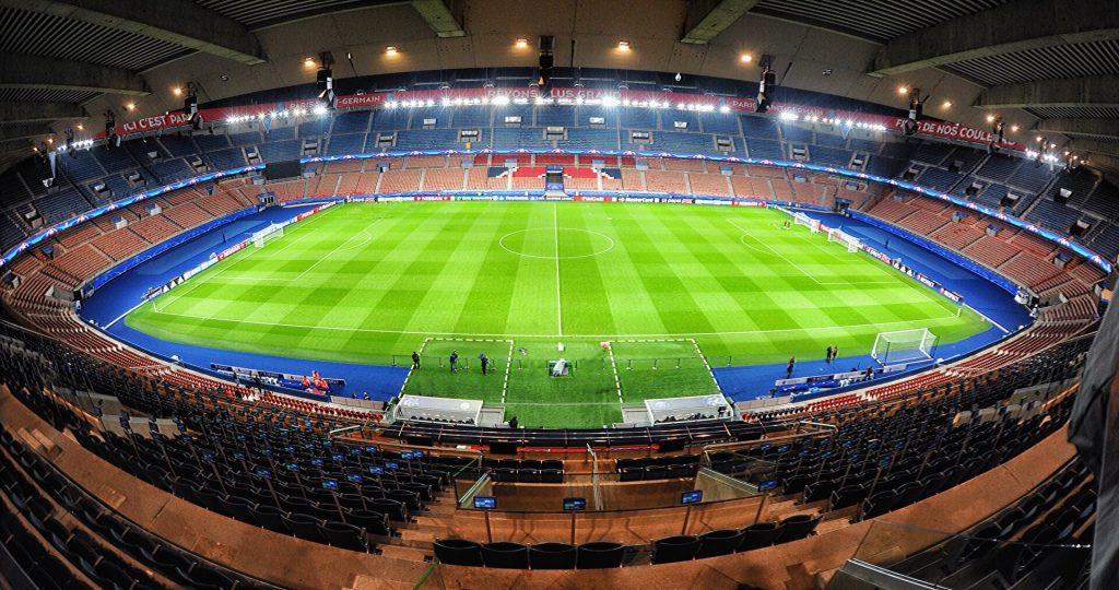 Stade de football vu d’en haut